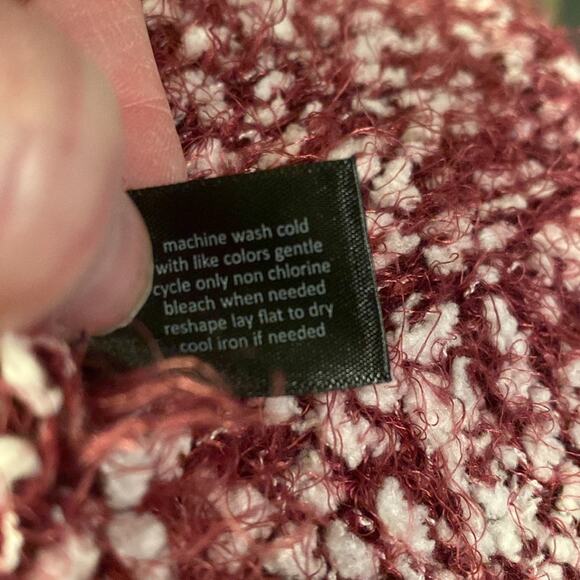 Lane Bryant Cardigan Women's Size 18 20 Open Front Pink White Sweater Fluffy - Picture 12 of 13